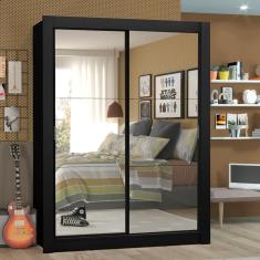 Guarda-Roupa Solteiro Madesa Denver 2 Portas de Correr de Espelho