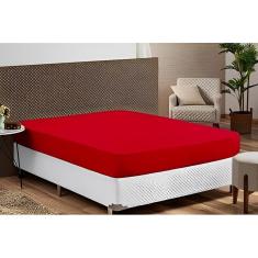 Lençol Cama Casal Padrao Avulso C/Elástico Premiun Liso