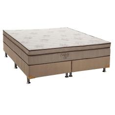Cama Box King: Colchão Molas Ortobom SuperPocket Celebrita + Base CRC Suede Clean(193x203)
