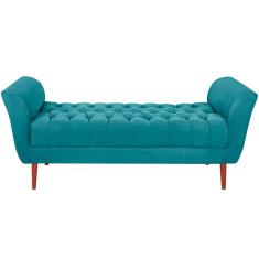 Recamier Grecia 150cm Suede Azul Mpassos Azul