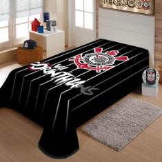 Cobertor Raschel Plus Corinthians 1,50x2,20m Licenciado Jolitex
