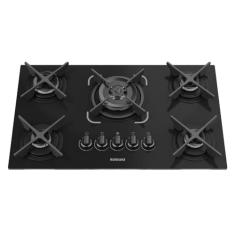 Cooktop Itacook Itatiaia 5 Bocas Preto 127/220v Cooktop Itacook Itatiaia Tripla Chama 5 Bocas Preto 127/220v