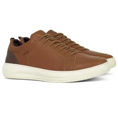 Tênis Masculino Freeway Casual Couro Cadarço Elástico Ultra Comfort DUO02-Masculino