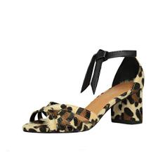 Sandália Troca Tira Salto Baixo Luiza Sobreira Trançada Onça Mod. 533-2
