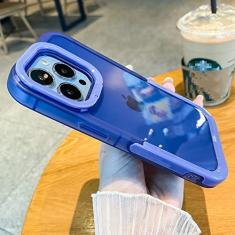 Estojo transparente para celular com suporte para pára-choque para iPhone 13 12 11 14 Pro Max 13Pro XR XS Max X 11 Tampa traseira à prova de choque para proteção de câmera, T4, para iPhone 1