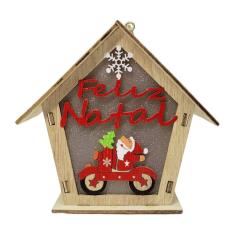 Enfeite de Natal Casa do Papai Noel com LED - NTA01103