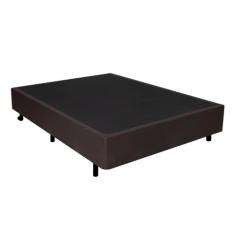 Cama Box Casal Estrutura em Madeira Maciça 138x188x38cm Marrom
