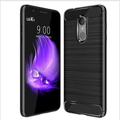 Capa para LG K11 Alpha, capa de material de fibra de carbono, macia, antiderrapante macia, anti-impressões digitais, capa totalmente protetora para LG K11 Alpha