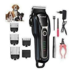 Máquina D Tosa Profissional Com Alicate E Tesoura Km-1991 - Kemei