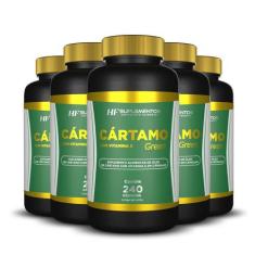 5X Cartamo Com Vitamina E 240 Capsulas Hf Suplementos - HF Suplements