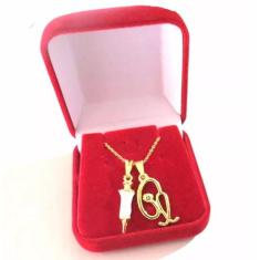 Colar Enfermagem Seringa Esteto Folheado a Ouro 18k - Milena Folheados