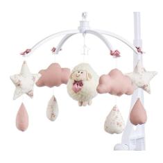 Móbile para berço musical e giratório Ovelhinha Rose - Sleepbaby Móbil