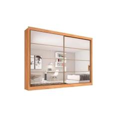 Guarda Roupas 2 Portas de Correr e 6 Gavetas c/ Espelho Sevilha Peroba