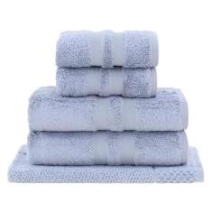 Jogo Toalha Banho Gigante Algodão Egípcio 5pcs Prata - Buddemeyer