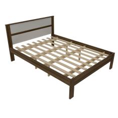 Cama de Casal Nogal Branco 146,7x196x92cm MDP Tecnomobili CM8005 até 260kg