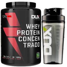 Whey Dux Concentrado 900g + Coqueteleira Premium Fumê 800ml - Dux Nutr