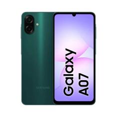 Smartphone Samsung Galaxy A07 4G 128GB 4GB RAM Câmera Traseira 50MP + 2MP Frontal  8MP Tela 6.7" Verde