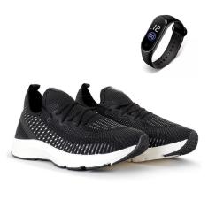 Tênis Feminino Corrida Academia Caminhada + Relógio Digital-Feminino
