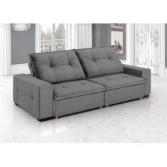 Sofá Retrátil e Reclinável 3 Lugares Linho Aquarius 200cm - ESTOFADOS 