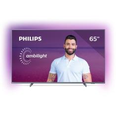 Smart TV LED 65'' Philips 65PUG6794 4K Ultra HD AMBILIGHT 3 Lados HDR10+ Dolby Vision Dolby Atmos Bluetooth Wifi 3 HDMI 2 USB - Prata
