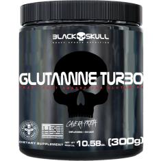 GLUTAMINE TURBO CAVEIRA PRETA - GLUTAMINA + CARBOIDRATO - 300G - BLACK SKULL Neutro 