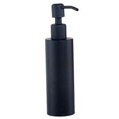 Distribuidor de aço inoxidável para sabonete líquido, dispensador de xampu redondo, dispensador de xampu preto para montagem em parede de superfície fosca estilo americano cozinha /594 (Color : Black