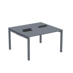 Mesa Plataforma Dupla com Pé de Aço para Coworking 130x120 Pdc13/12/2p Grafito