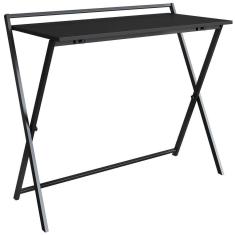 Escrivaninha Dobravel Estilo Industrial P1022 Preto Grafite Pp Preto Grafite