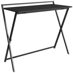 Escrivaninha Dobravel Estilo Industrial P1022 Preto Grafite PP