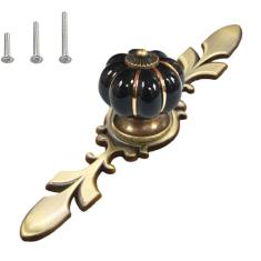 HUAMULAN Pacote com 7 maçanetas de cômoda de abóbora puxadores de armário de cozinha puxadores de porta de armário com parafusos para cozinha banheiro decoração de escritório placa traseira de liga de