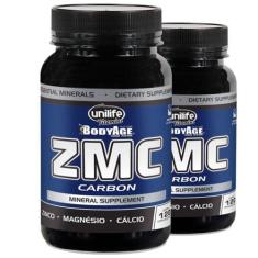 Kit 2 ZMC Carbon Cálcio, Zinco e Magnésio 120Caps Unilife