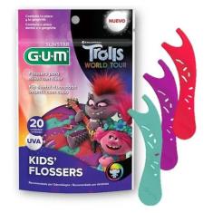Fio Dental Infantil Gum Flossers Trolls 20 Unidades