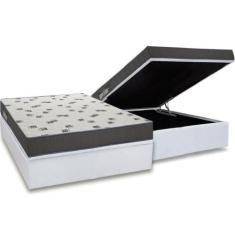 Conjunto Box Baú Casal: Colchão Espuma Ortobom D33 Light Saúde + Base 