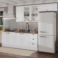 Cozinha Compacta 4 Peças com Aéreo para Geladeira Emily
