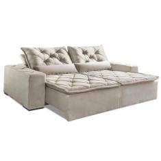 Sofá Rio De Janeiro - 3 Lugares - Retrátil E Reclinável - Capuccino - 210 Cm