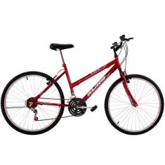 Bicicleta Aro 26 Dal'annio Bike Life Feminina 18 Marchas Vermelha