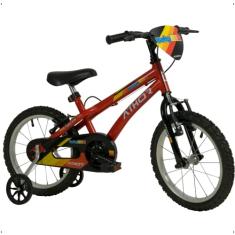 Bicicleta Infantil Aro 16 Athor Baby Boy Masculina C/rodinha Cor:Vermelho;Tamanho:UNICO