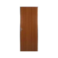 KIt Porta de Madeira Lisa 212x85cm com Batente de Alumínio 3,6cm Ecomadeiral MGM Mogno