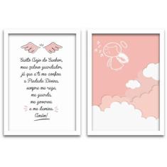 Arte na Arte - Conjunto Quadros Decorativos 2 peças 40x60 Menina Anjo