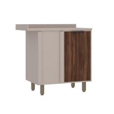 Balcão Canto Reto 95cm 1 Porta com Tampo Stylo Luciane Móveis