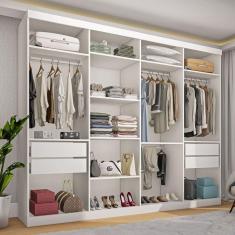 Closet Casal sem Portas 4 Gavetas Florença Minastex Branco