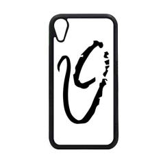 Capa para iPhone XR com silhueta preta do alfabeto grego para proteção de telefone Apple
