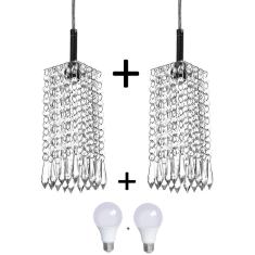 Kit 2 Lustres Pendente De Cristal Acrilico Clearcrillic Com