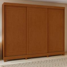 Guarda-roupa 3 Portas 4 Gavetas Nice com Pés Frassino/Off White/Frassino