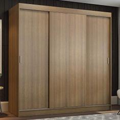 Guarda-Roupa Casal Madesa Reno 3 Portas de Correr - Rustic
