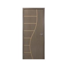 Kit Porta de Madeira Decorada 215x74cm com Batente de MDF Ultra 12cm C