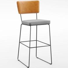 Banqueta Alta Bar Cozinha Sala De Jantar Fixa Allana L02 material sint