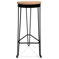 Banqueta Alta Banco Guatemala Estilo Industrial - Preto/Jade - Genus M