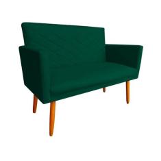 Namoradeira Maitê Decorativa 2 Lugares Suede Verde Militar - Maitê Mod