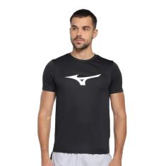 T-Shirt Mizuno Run Spark, G, Preto/Branco